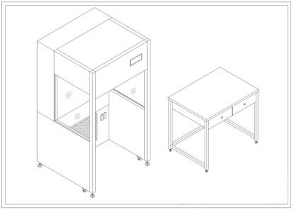 无振动垂直洁净工作台结构图